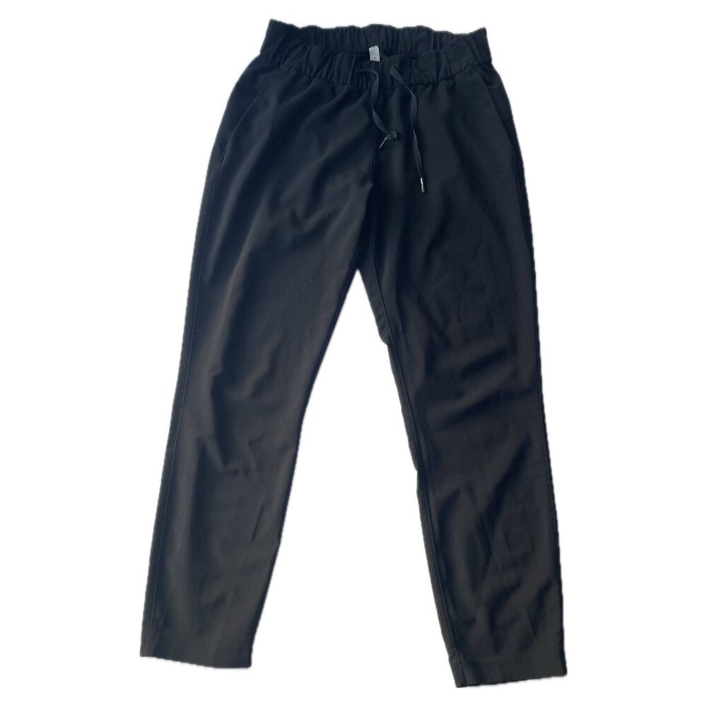 Lululemon On The Fly Black Ankle Pant with Pockets Size 6 EUC